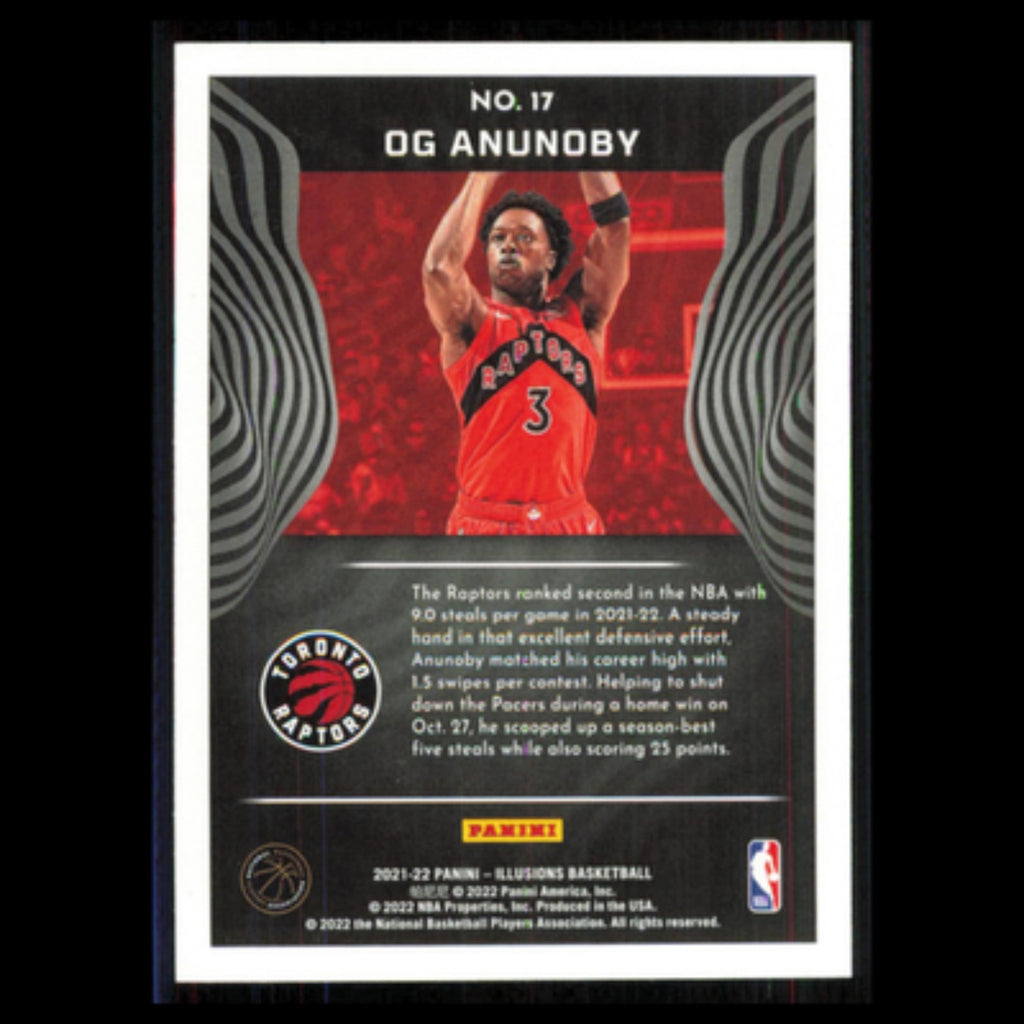 OG Anunoby #17 2021 Panini Illusions Toronto Raptors Basketball Card NBA NM