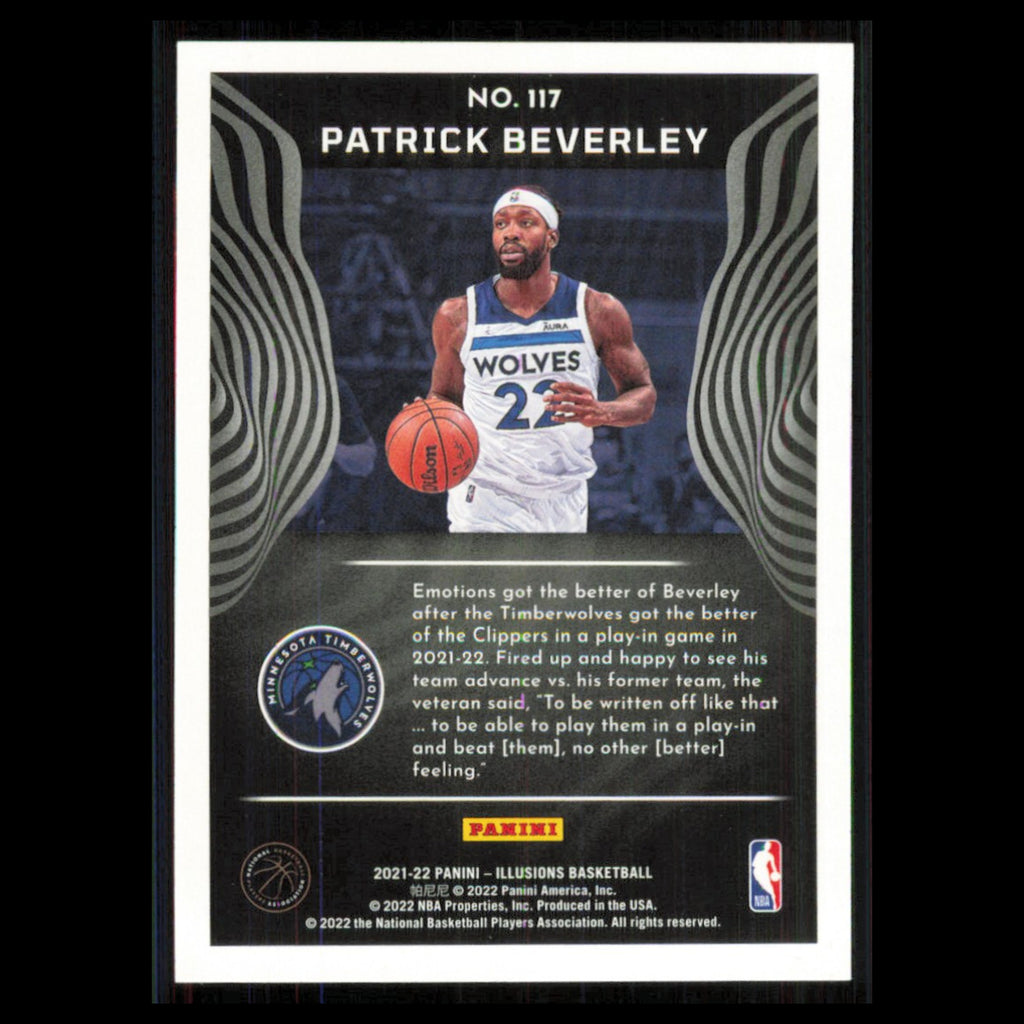 Patrick Beverley #117 2021 Panini Illusions Minnesota Timberwolves Basketball NM