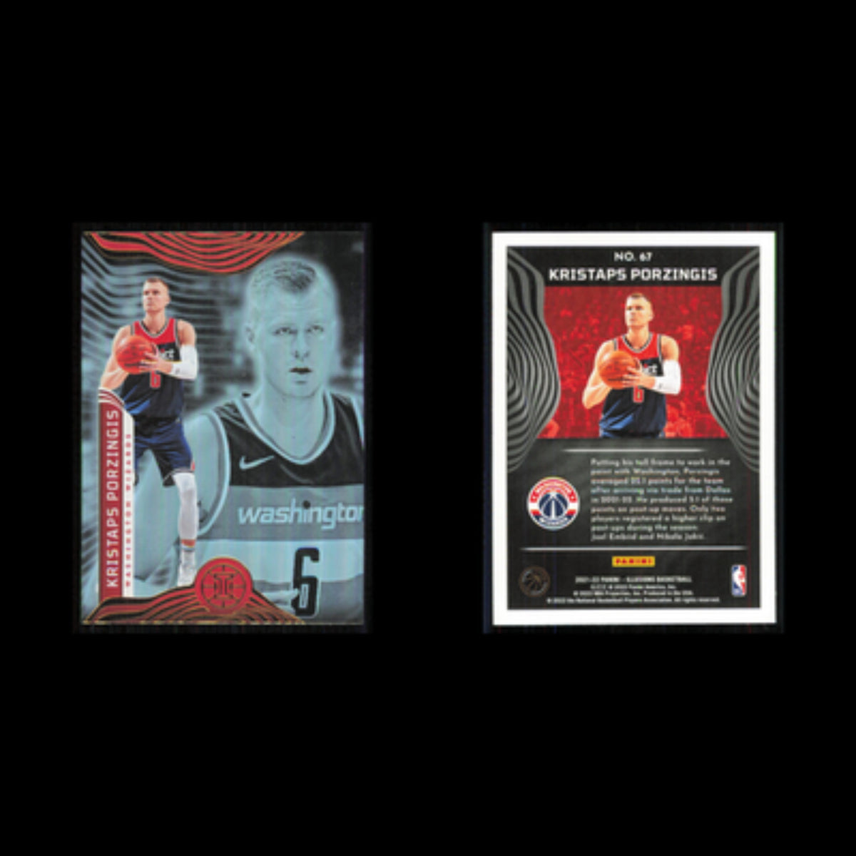 Kristaps Porzingis #67 2021 Panini Illusions Washington Wizards Basketball Card