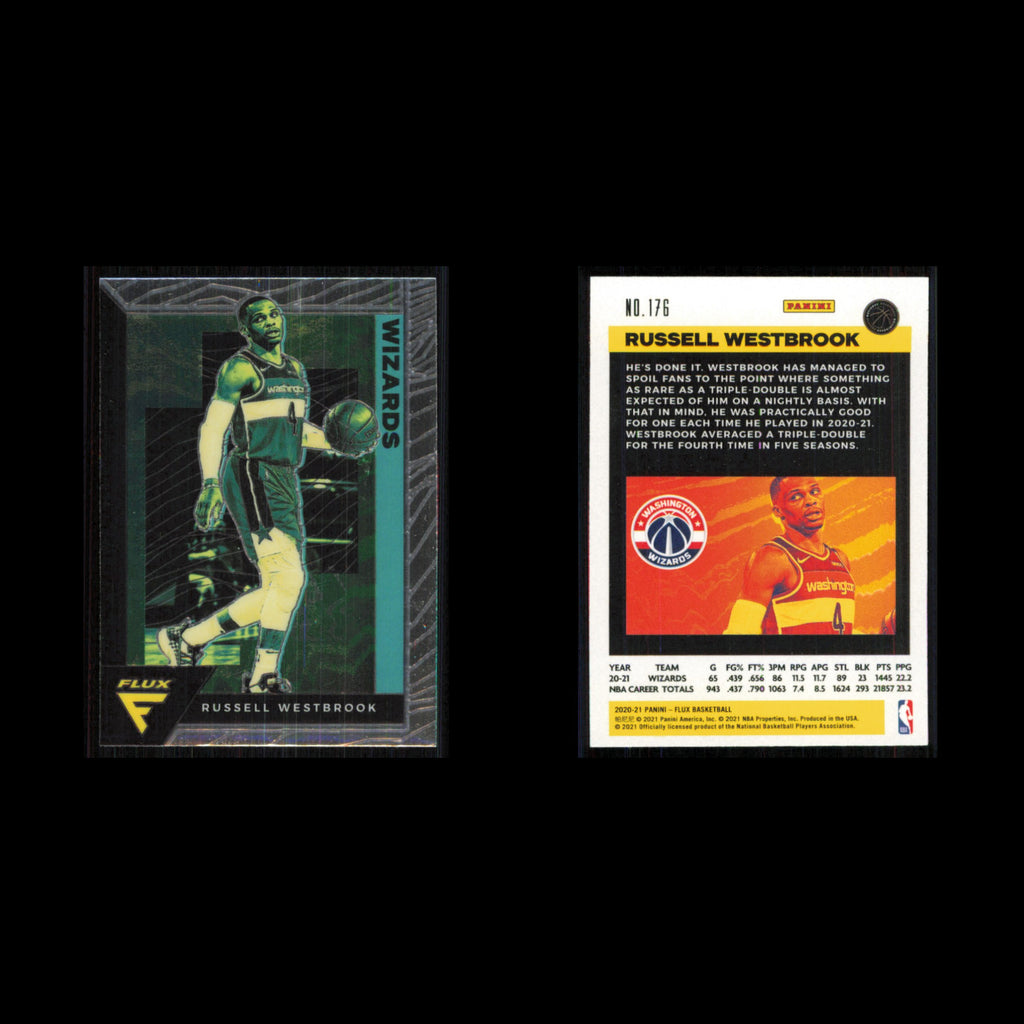 Russell Westbrook #176 2020 Panini Flux Washington Wizards Basketball Card NBA
