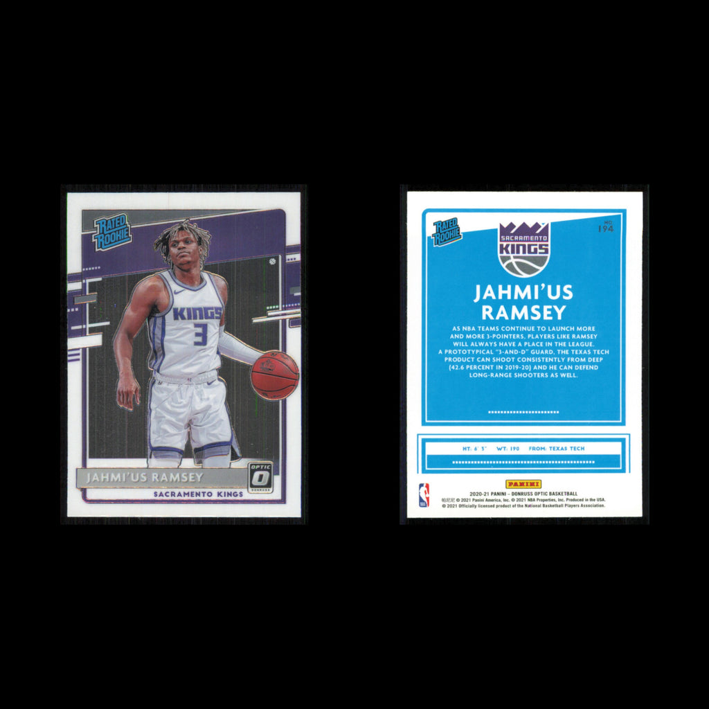 Jahmius Ramsey Rookie #194 2020 Donruss Optic Sacramento Kings Basketball Card