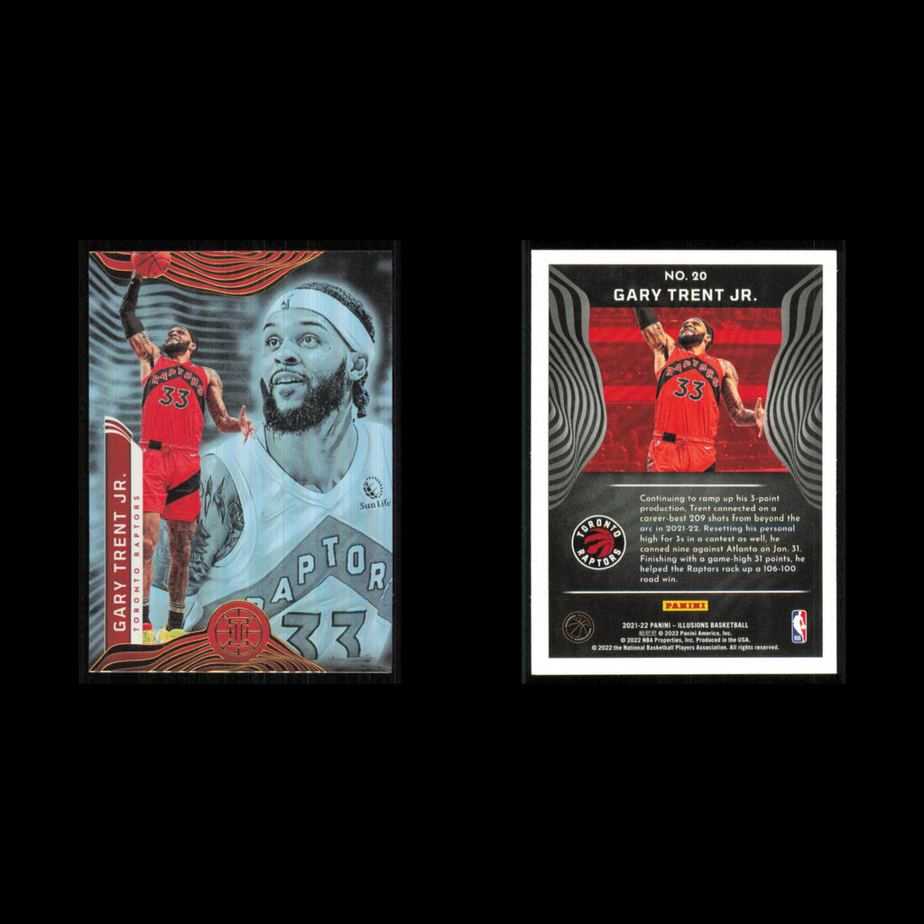 Gary Trent Jr. #20 2021 Panini Illusions Toronto Raptors Basketball Card NBA NM