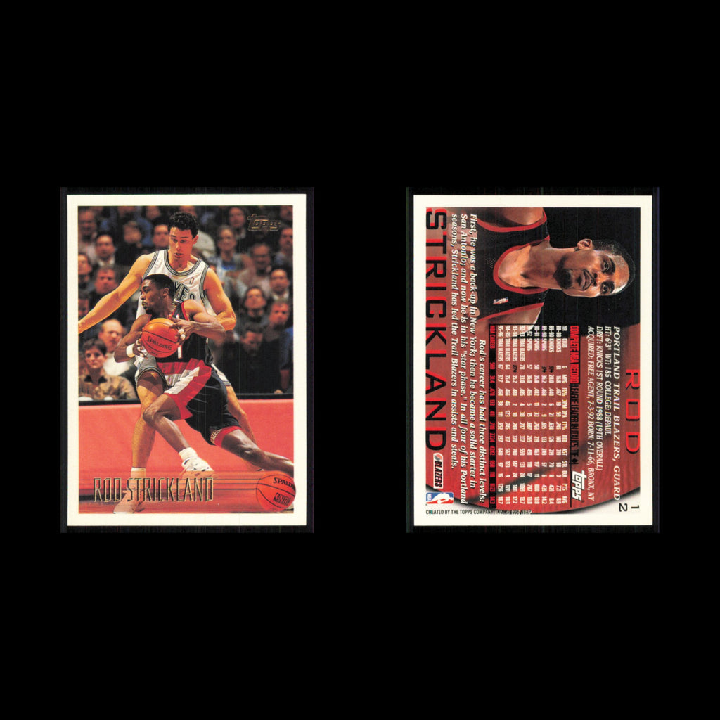 Rod Strickland #12 1996 Topps Portland Trail Blazers Basketball Card NBA NM