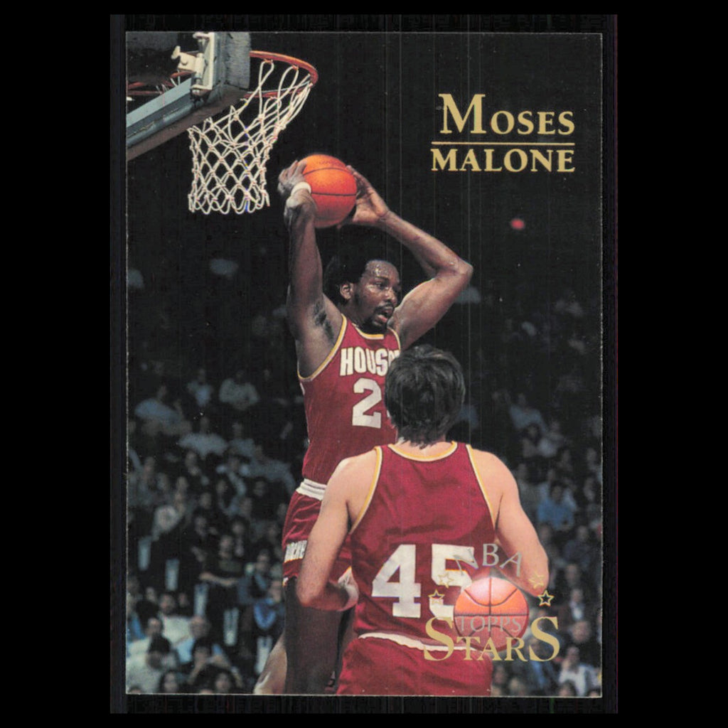 Moses Malone #127 1996 Topps Stars Houston Rockets Basketball Card NBA NM