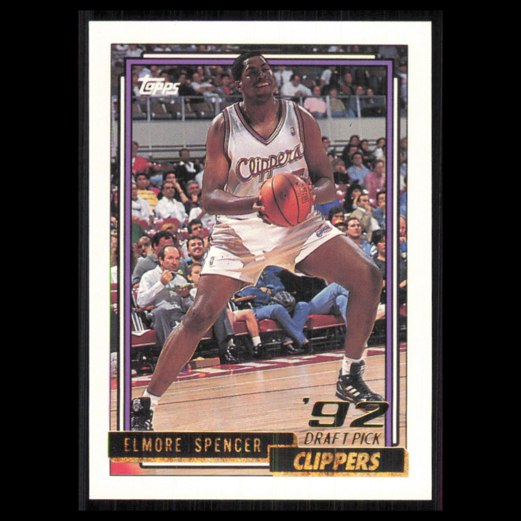 Elmore Spencer Rookie #300 1992 Topps Gold Los Angeles Clippers Basketball Card