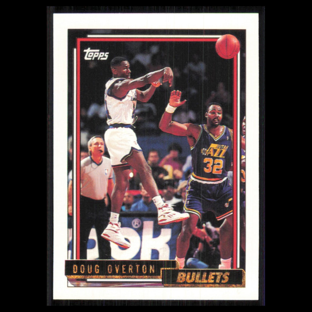Doug Overton #317 1992 Topps Gold Washington Bullets Basketball Card NBA NM