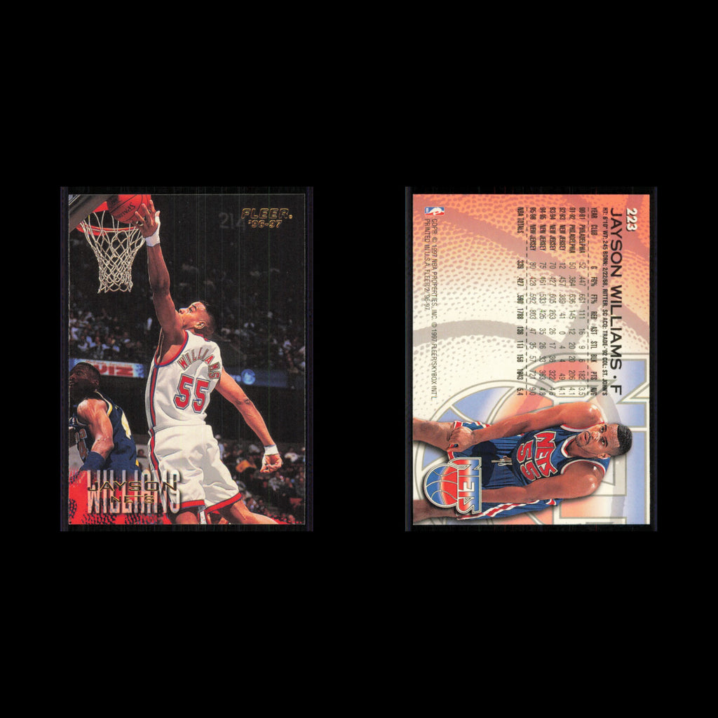 Jayson Williams #223 1996 Fleer New Jersey Nets Basketball Card NBA NM