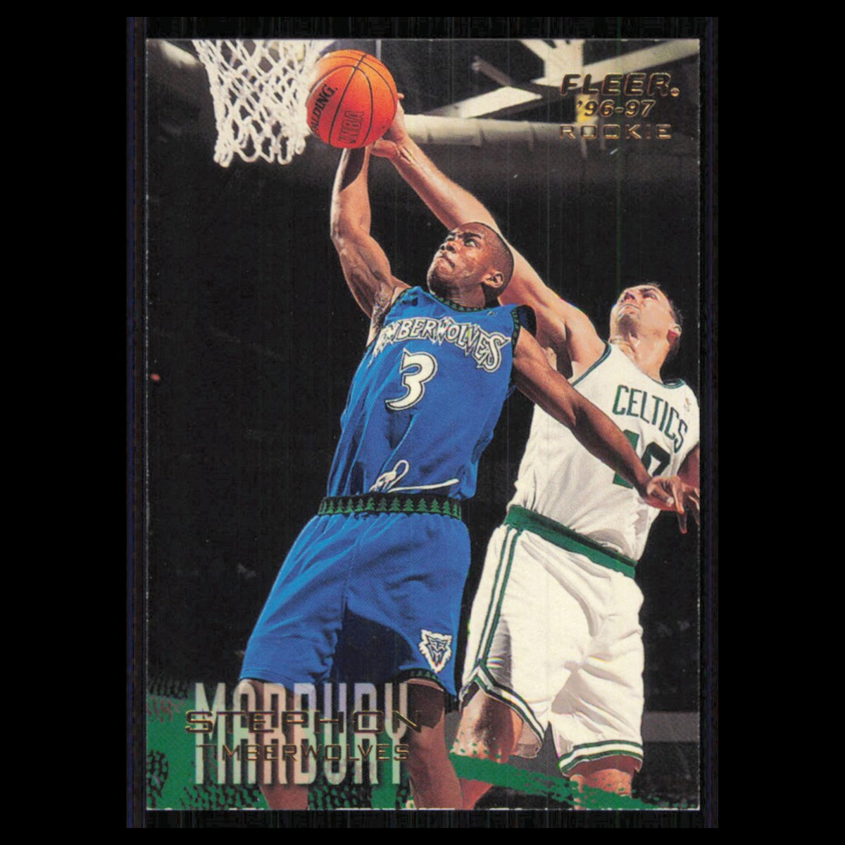 Stephon Marbury Rookie #219 1996 Fleer Minnesota Timberwolves Basketball Card NM
