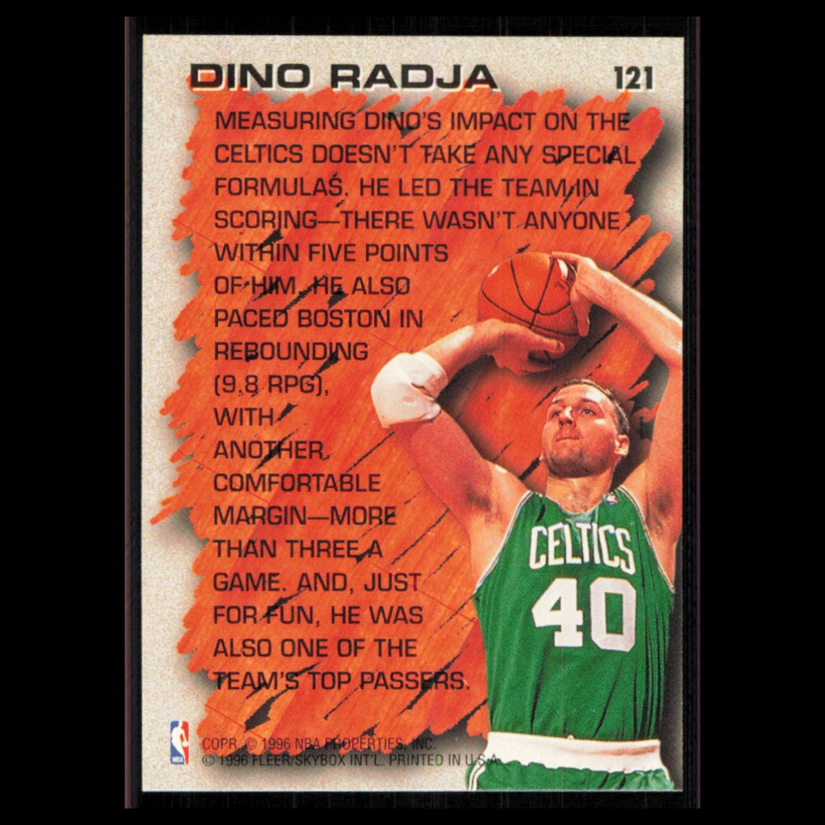 Dino Radja #121 1996 Fleer Boston Celtics Basketball Card NBA NM
