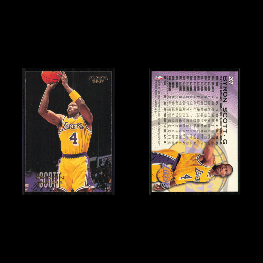 Byron Scott #207 1996 Fleer Los Angeles Lakers Basketball Card NBA NM