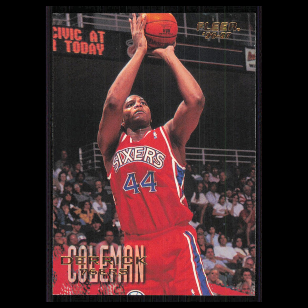 Derrick Coleman #81 1996 Fleer Philadelphia 76ers Basketball Card NBA NM