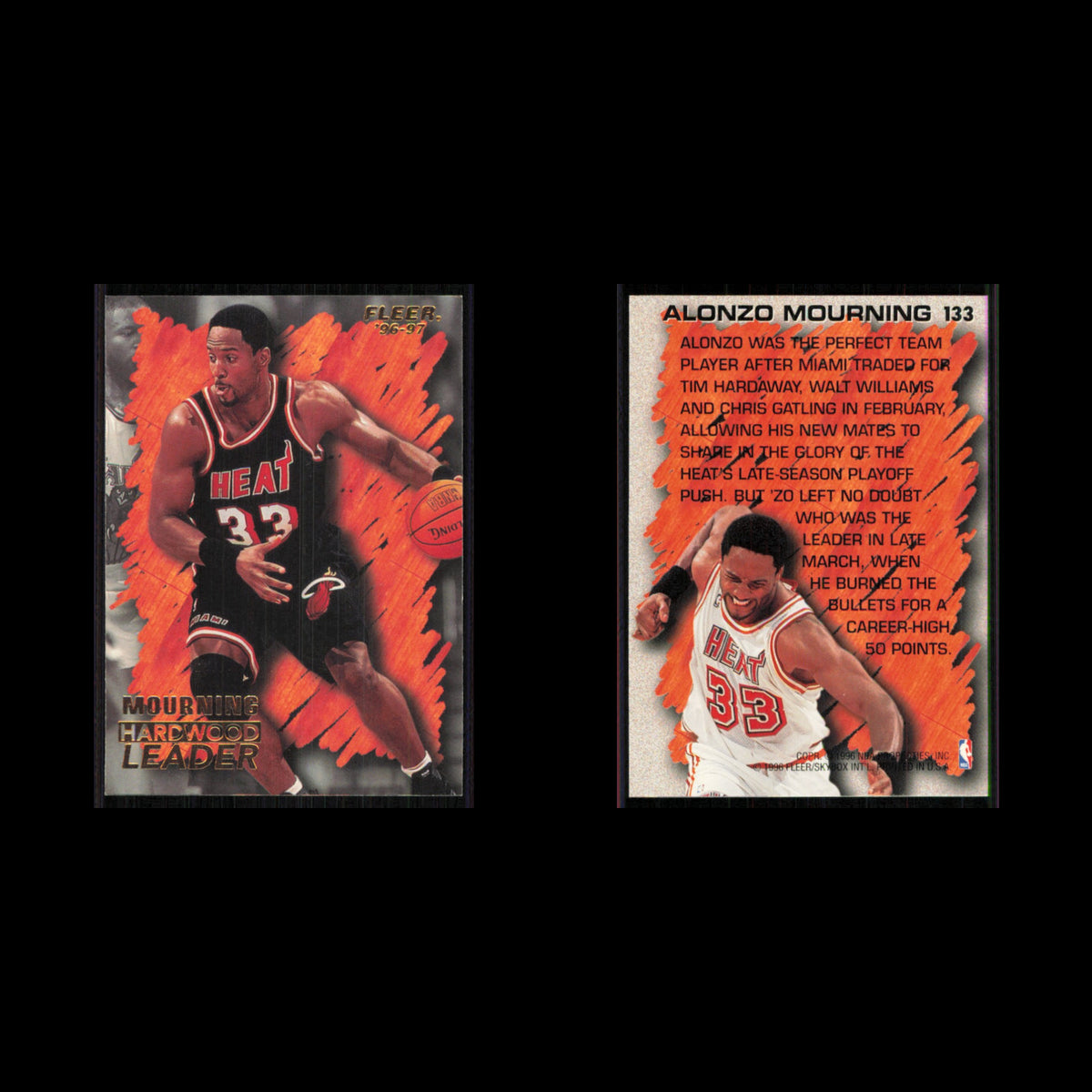 Alonzo Mourning #133 1996 Fleer Miami Heat Basketball Card NBA NM