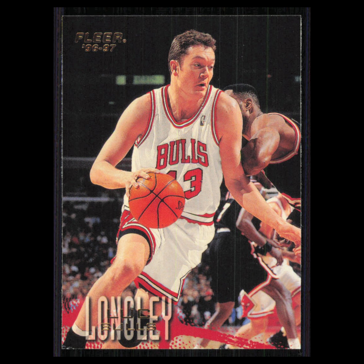 Luc Longley #166 1996 Fleer Chicago Bulls Basketball Card NBA NM