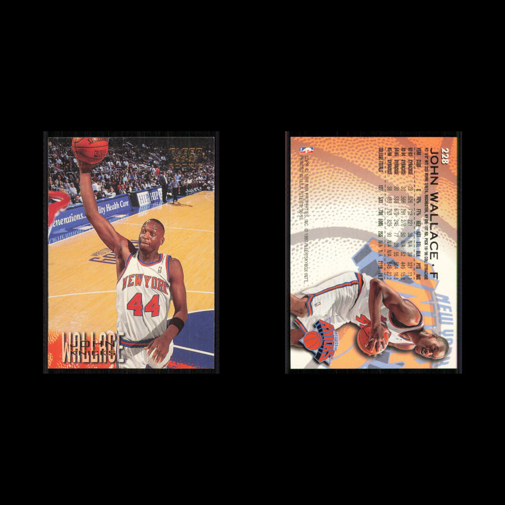 John Wallace Rookie #228 1996 Fleer New York Knicks Basketball Card NBA NM