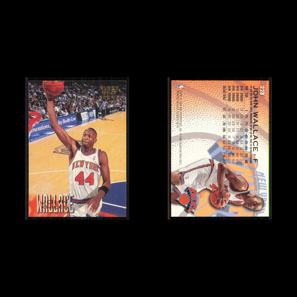 John Wallace Rookie #228 1996 Fleer New York Knicks Basketball Card NBA NM