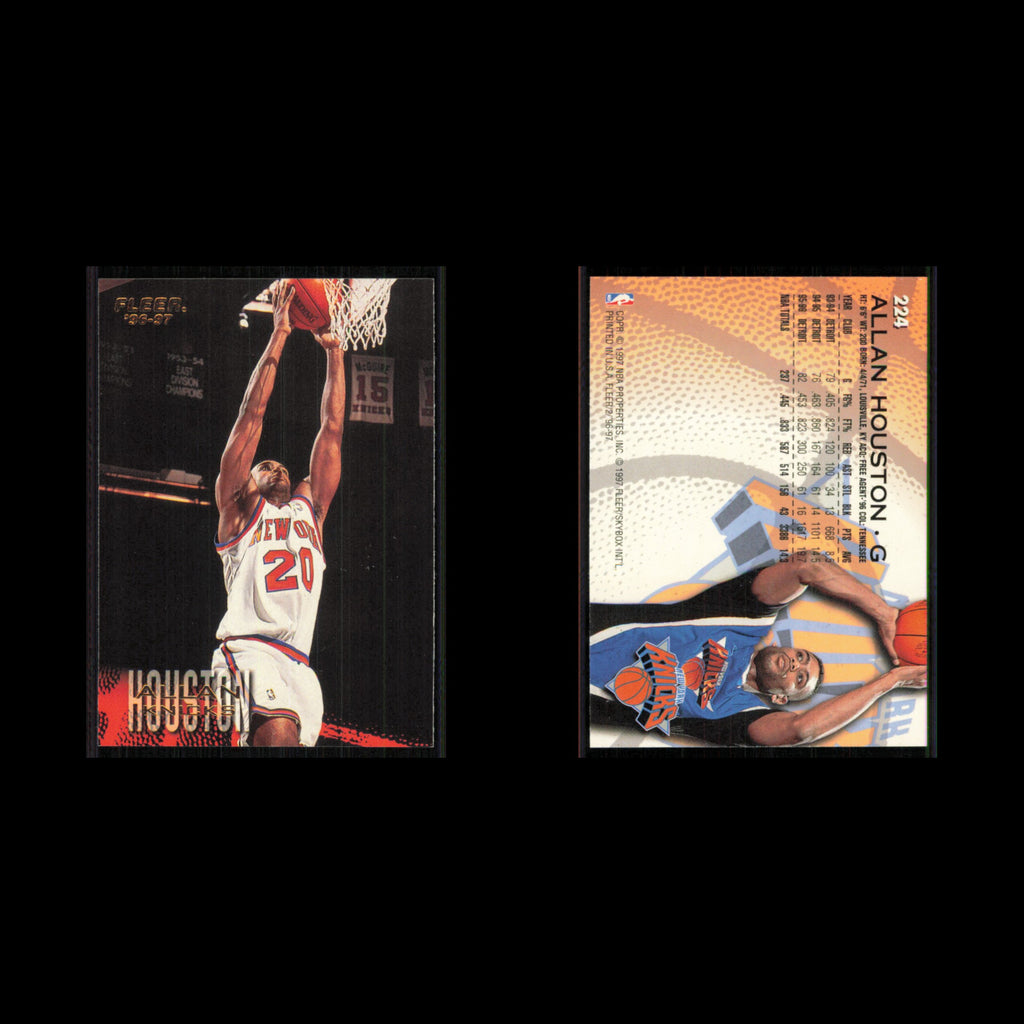 Allan Houston #224 1996 Fleer New York Knicks Basketball Card NBA NM