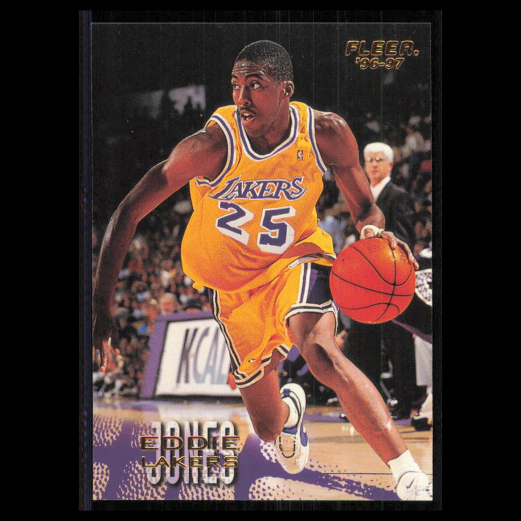 Eddie Jones #55 1996 Fleer Los Angeles Lakers Basketball Card NBA NM