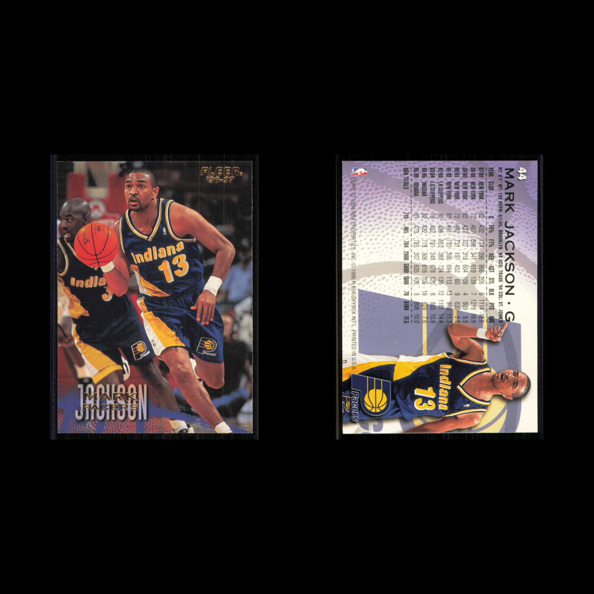 Mark Jackson #44 1996 Fleer Indiana Pacers Basketball Card NBA NM