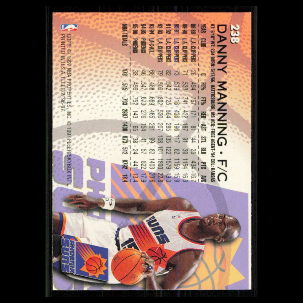 Danny Manning #238 1996 Fleer Phoenix Suns Basketball Card NBA NM