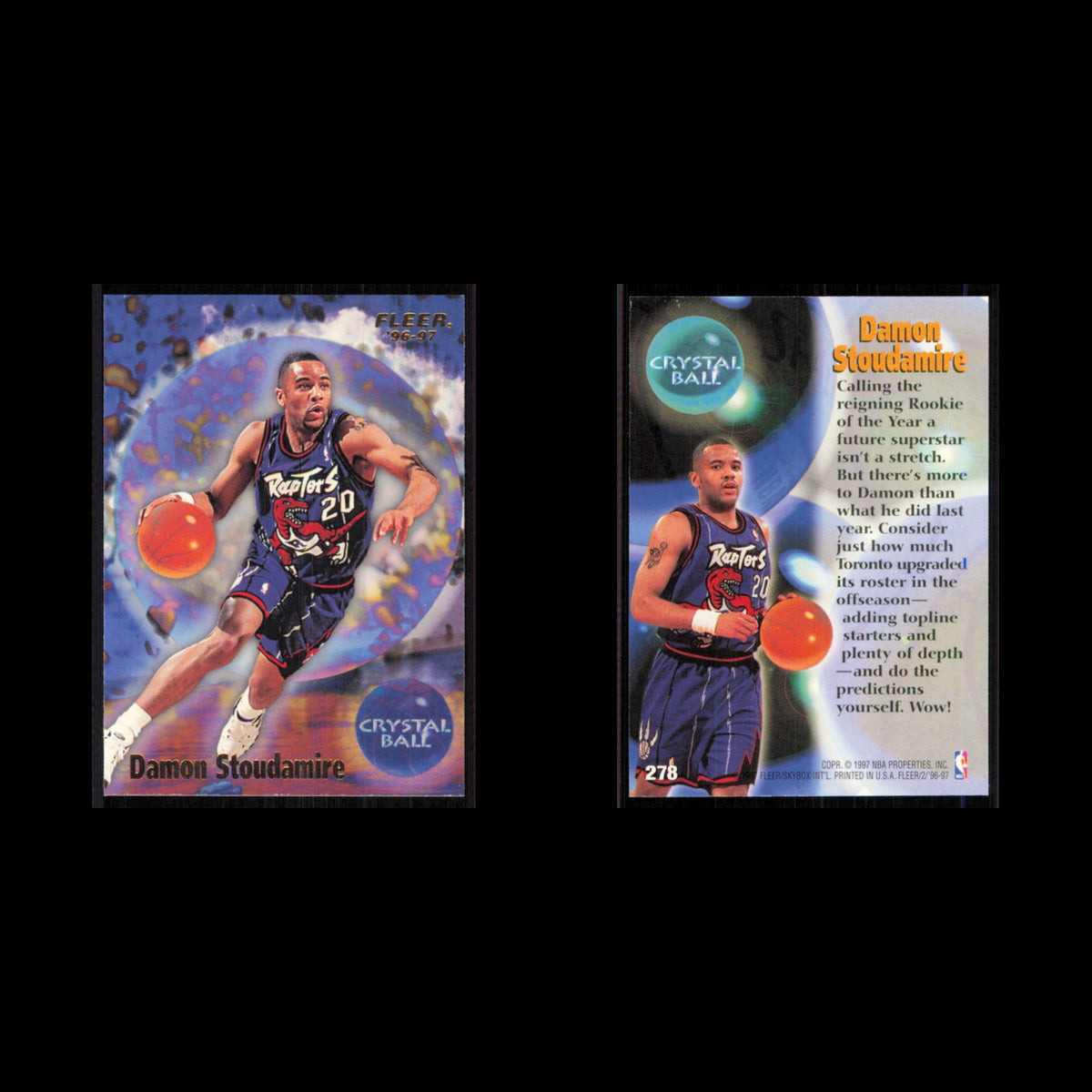 Damon Stoudamire #278 1996 Fleer Toronto Raptors Basketball Card NBA NM