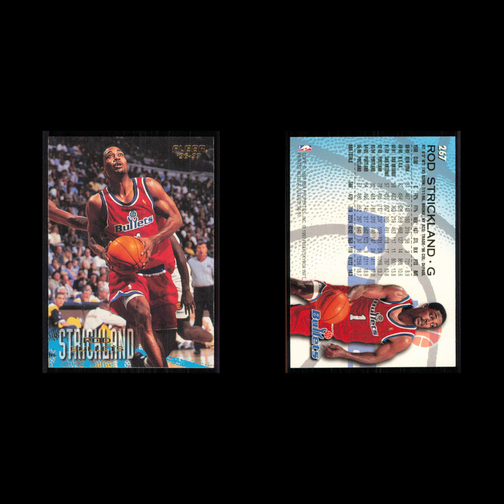 Rod Strickland #267 1996 Fleer Washington Bullets Basketball Card NBA NM