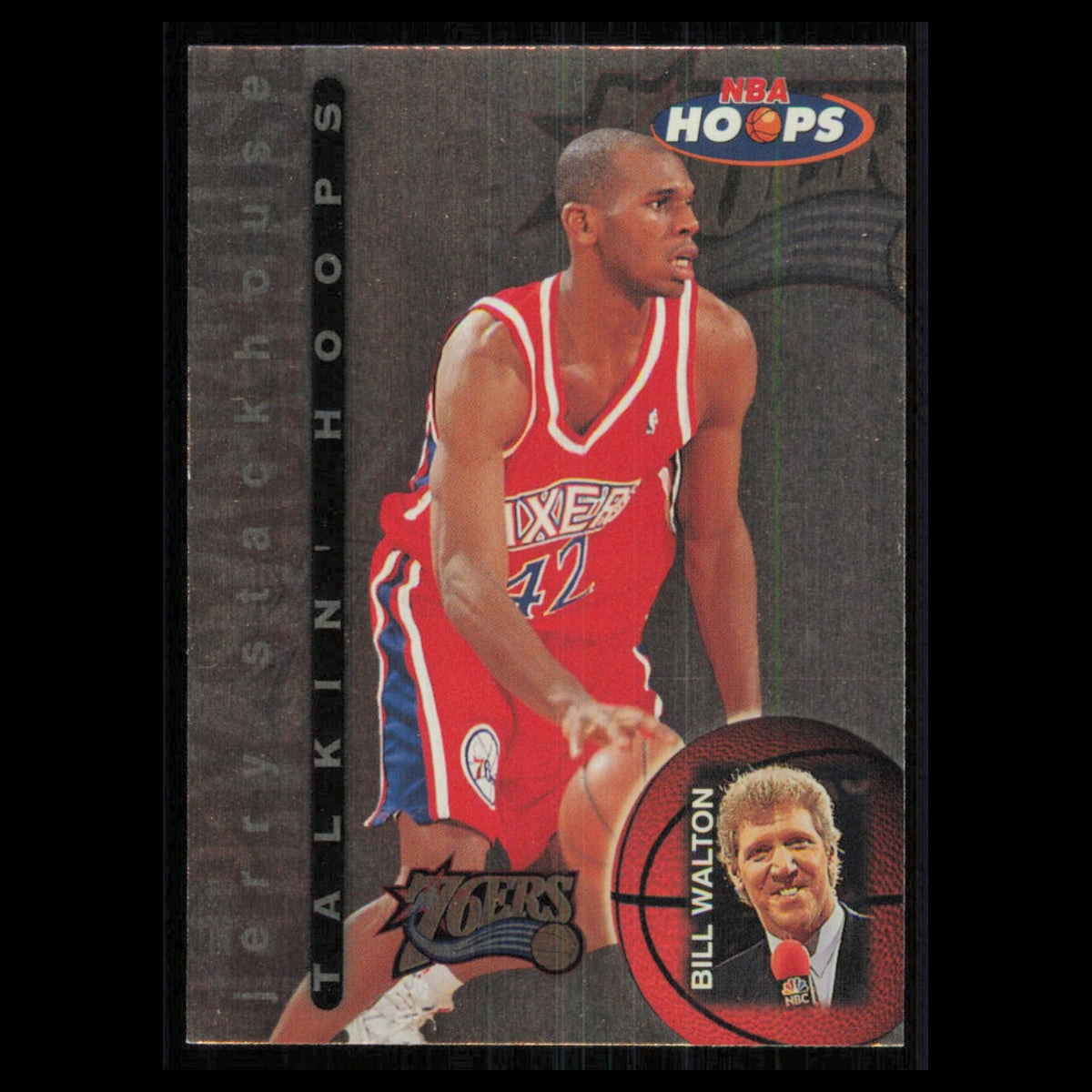 Bill Walton Jerry Stackhouse #21 1996 Hoops Philadelphia 76ers Basketball Card