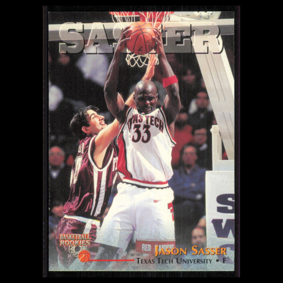 Jason Sasser Rookie #38 1996 Score Board Texas Tech Red Raiders Basketball Card