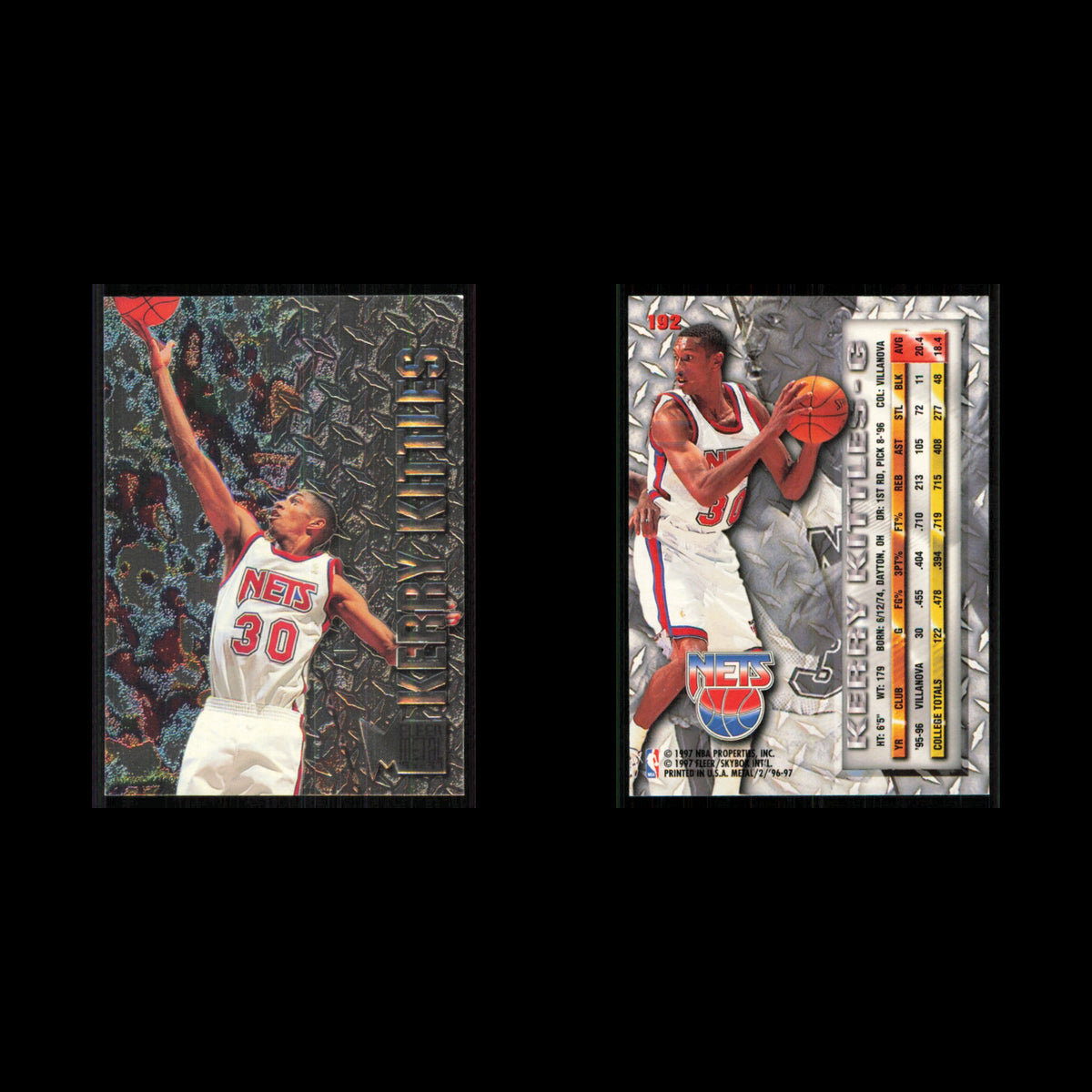 Kerry Kittles #192 1996 Fleer Metal New Jersey Nets Basketball Card NBA NM