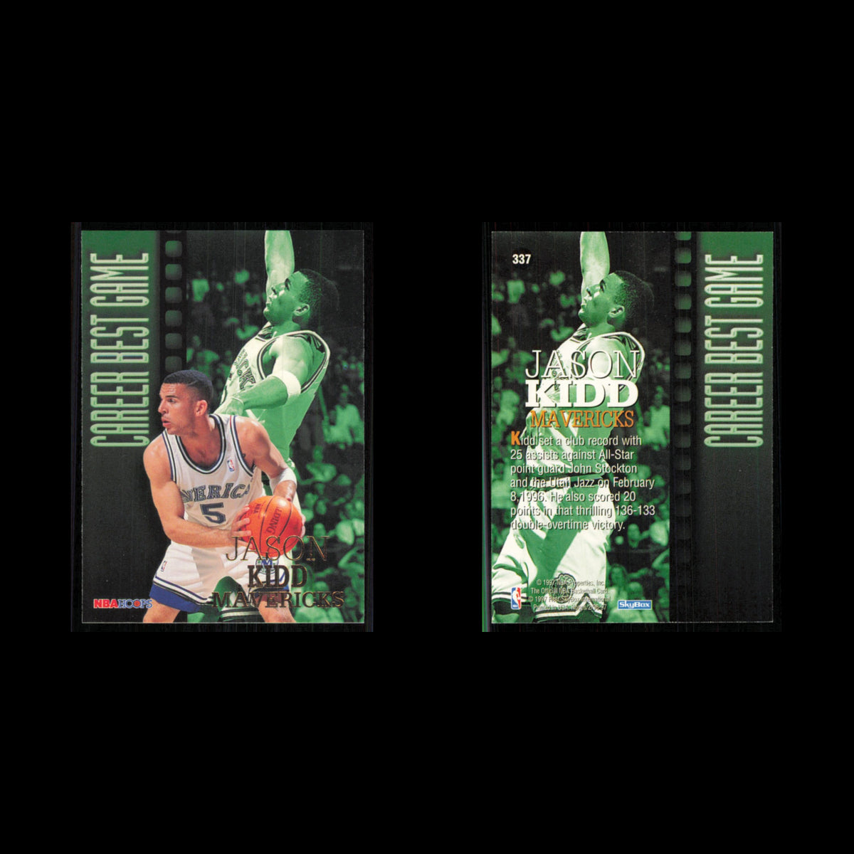 Jason Kidd #337 1996 Hoops Dallas Mavericks Basketball Card NBA NM