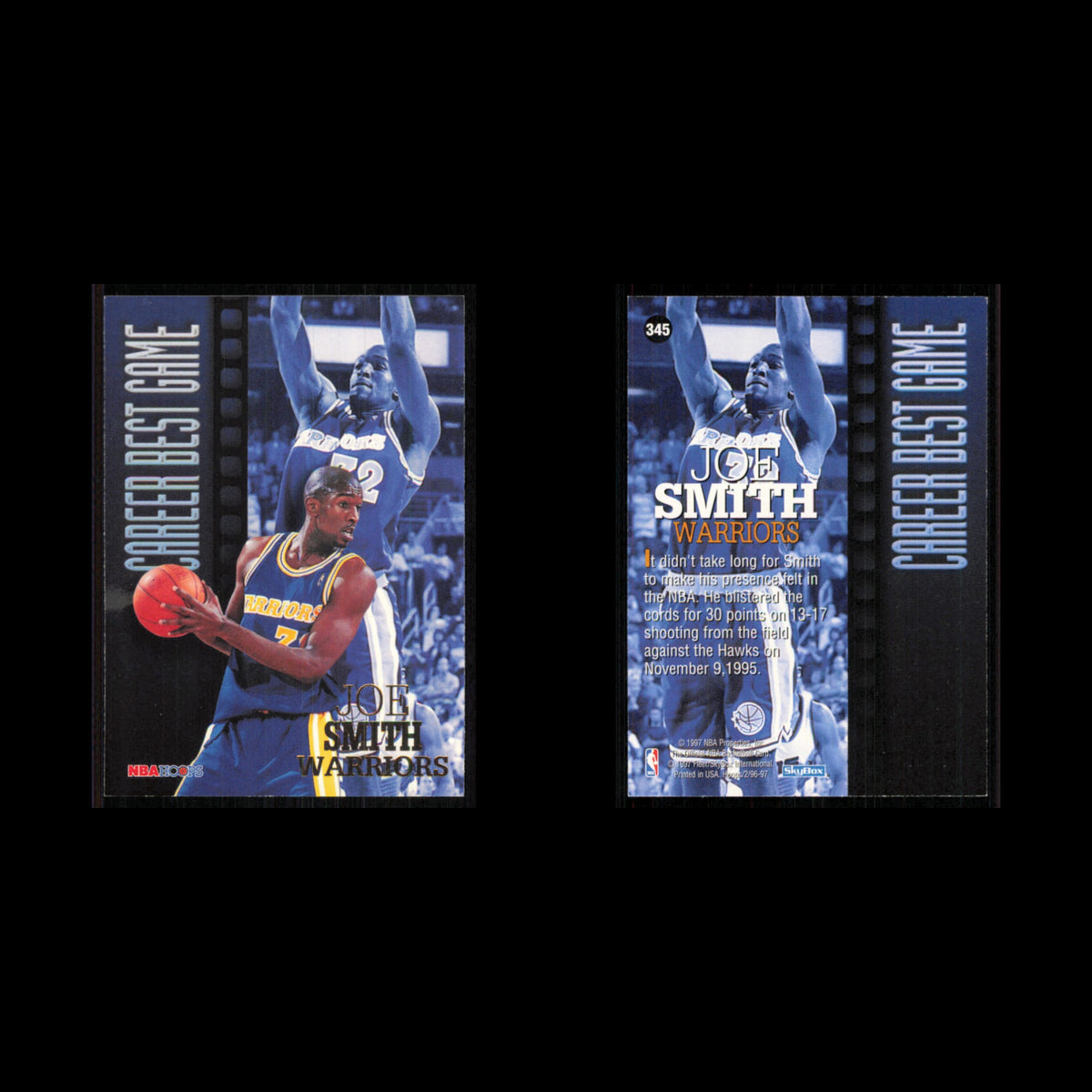 Joe Smith #345 1996 Hoops Golden State Warriors Basketball Card NBA NM
