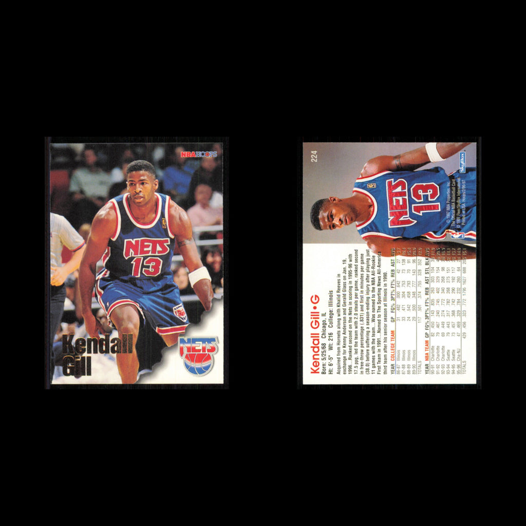 Kendall Gill #224 1996 Hoops New Jersey Nets Basketball Card NBA NM