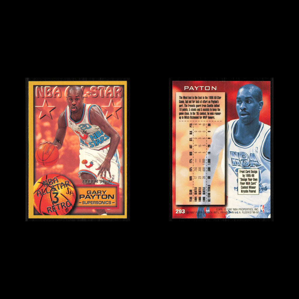 Gary Payton #293 1996 Fleer Seattle SuperSonics Basketball Card NBA NM
