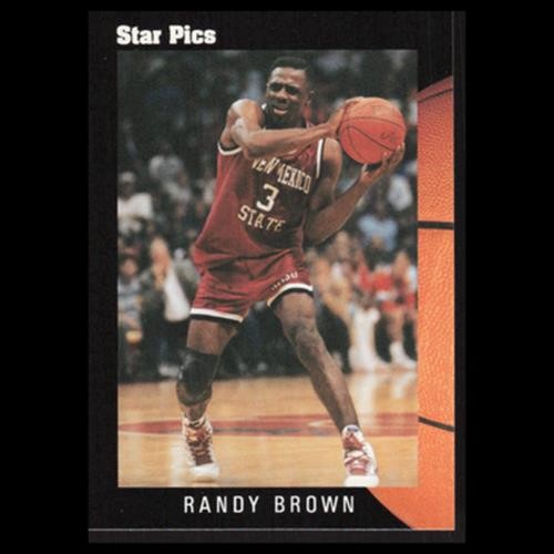 Randy Brown #45 1991 Star Pics New Mexico State Aggies Basketball Card NBA NM