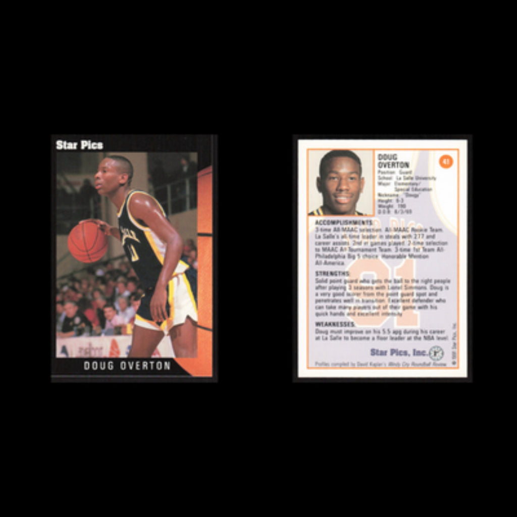 Doug Overton #41 1991 Star Pics La Salle Explorers Basketball Card NBA NM