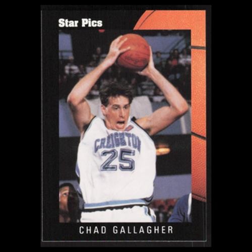 Chad Gallagher #34 1991 Star Pics Creighton Bluejays Basketball Card NBA NM