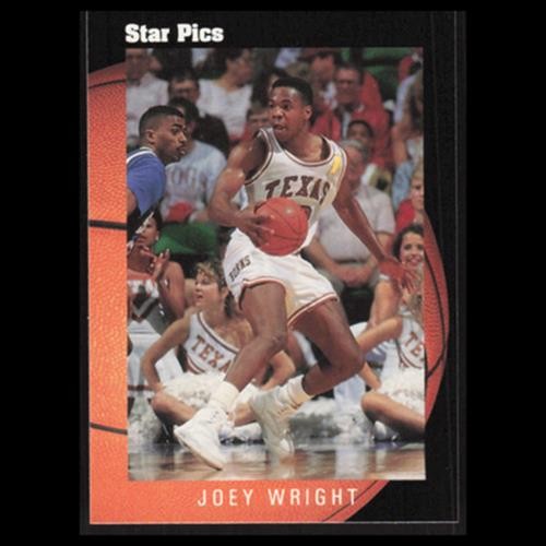 Joey Wright #27 1991 Star Pics Texas Longhorns Basketball Card NBA NM