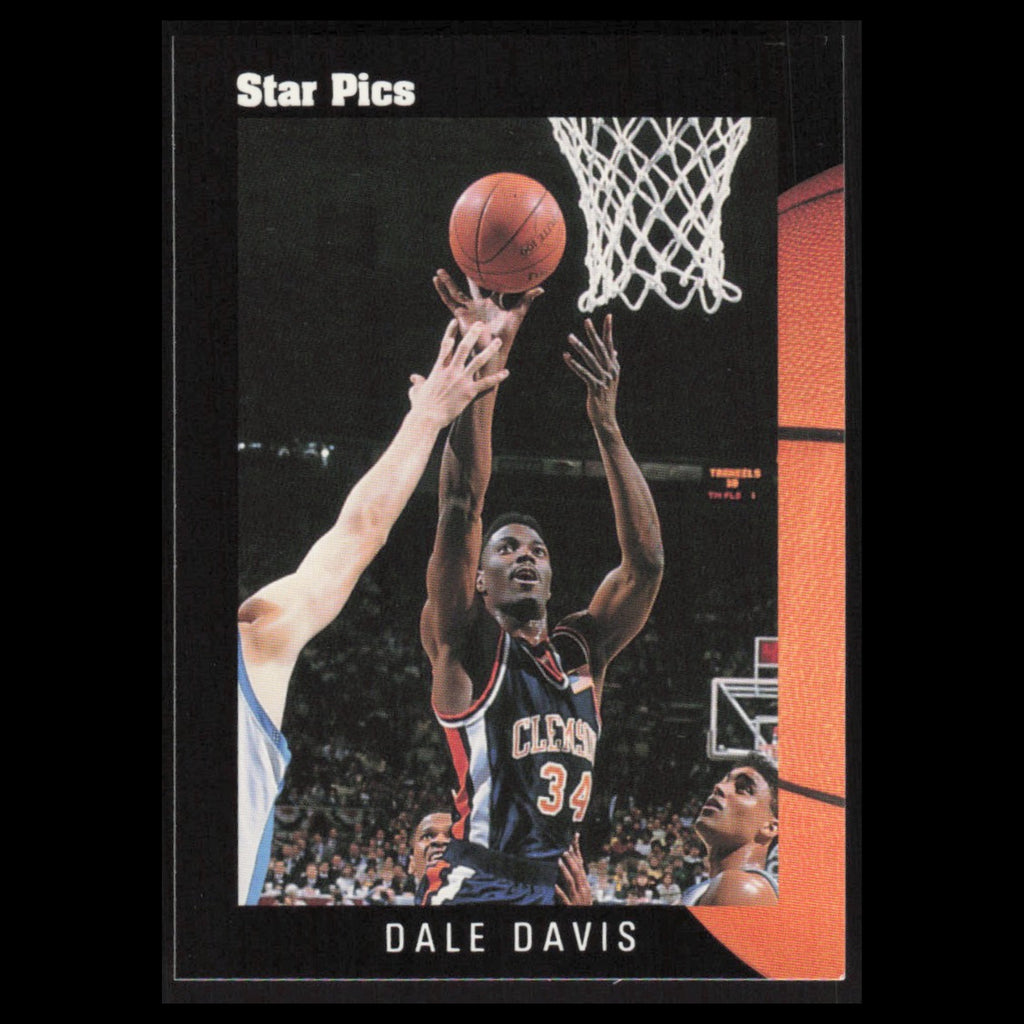 Dale Davis #63 1991 Star Pics Clemson Tigers Basketball Card NBA NM
