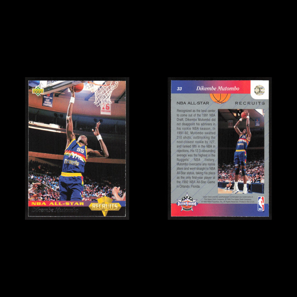 Dikembe Mutombo #33 1992 Upper Deck NBA All-Star Denver Nuggets Basketball Card