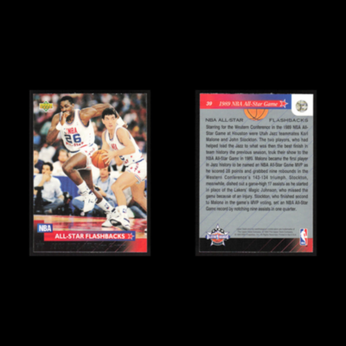 Karl Malone John Stockton #39 1992 Upper Deck NBA All-Star Utah Jazz Basketball