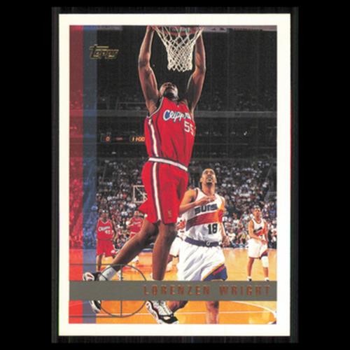 Lorenzen Wright #154 1997 Topps Los Angeles Clippers Basketball Card NBA NM