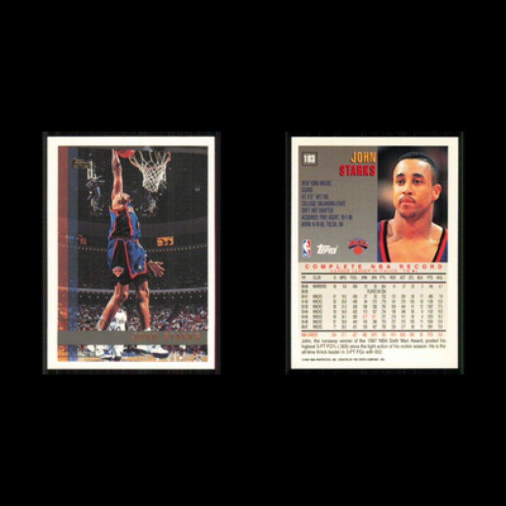 John Starks #183 1997 Topps New York Knicks Basketball Card NBA NM