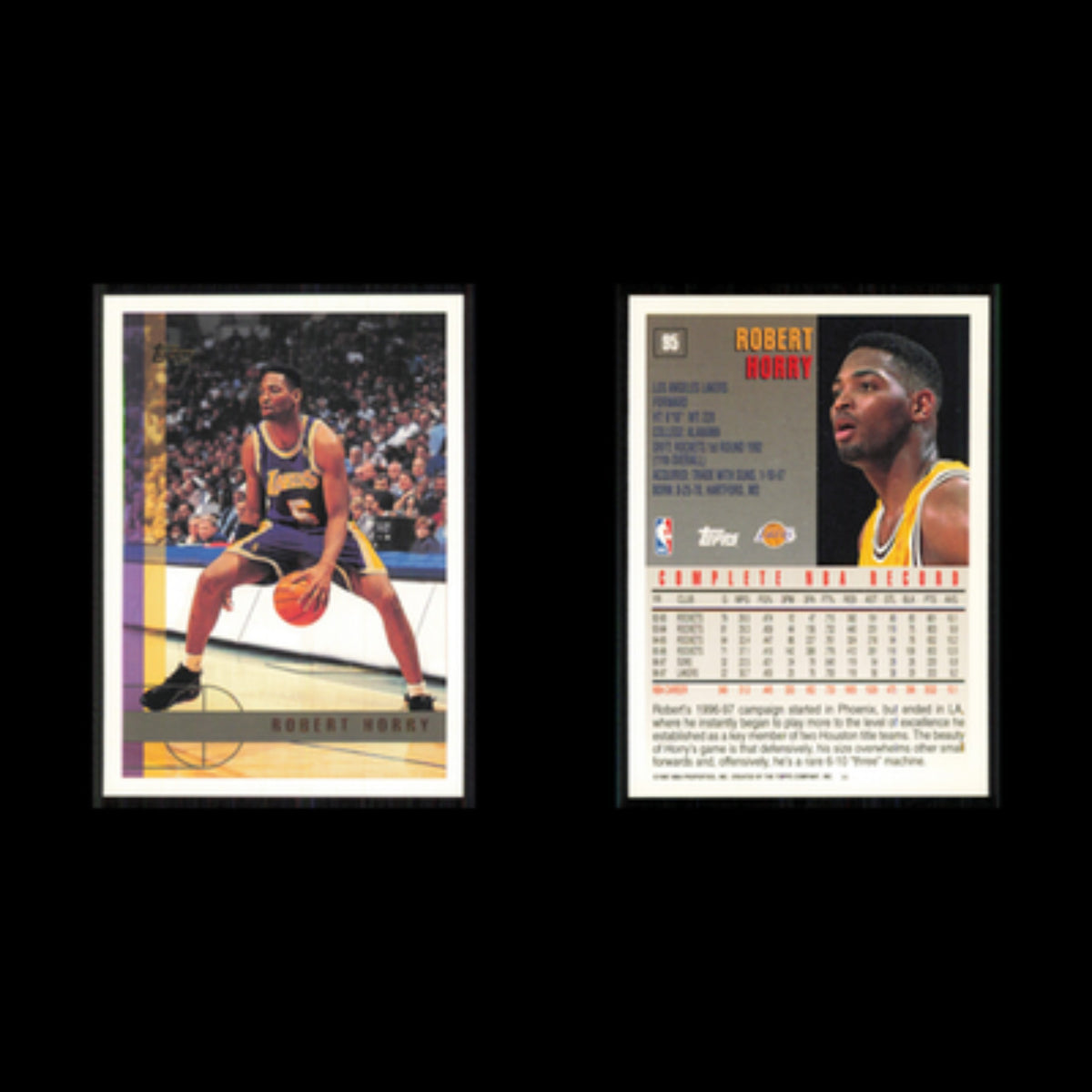 Robert Horry #95 1997 Topps Los Angeles Lakers Basketball Card NBA NM