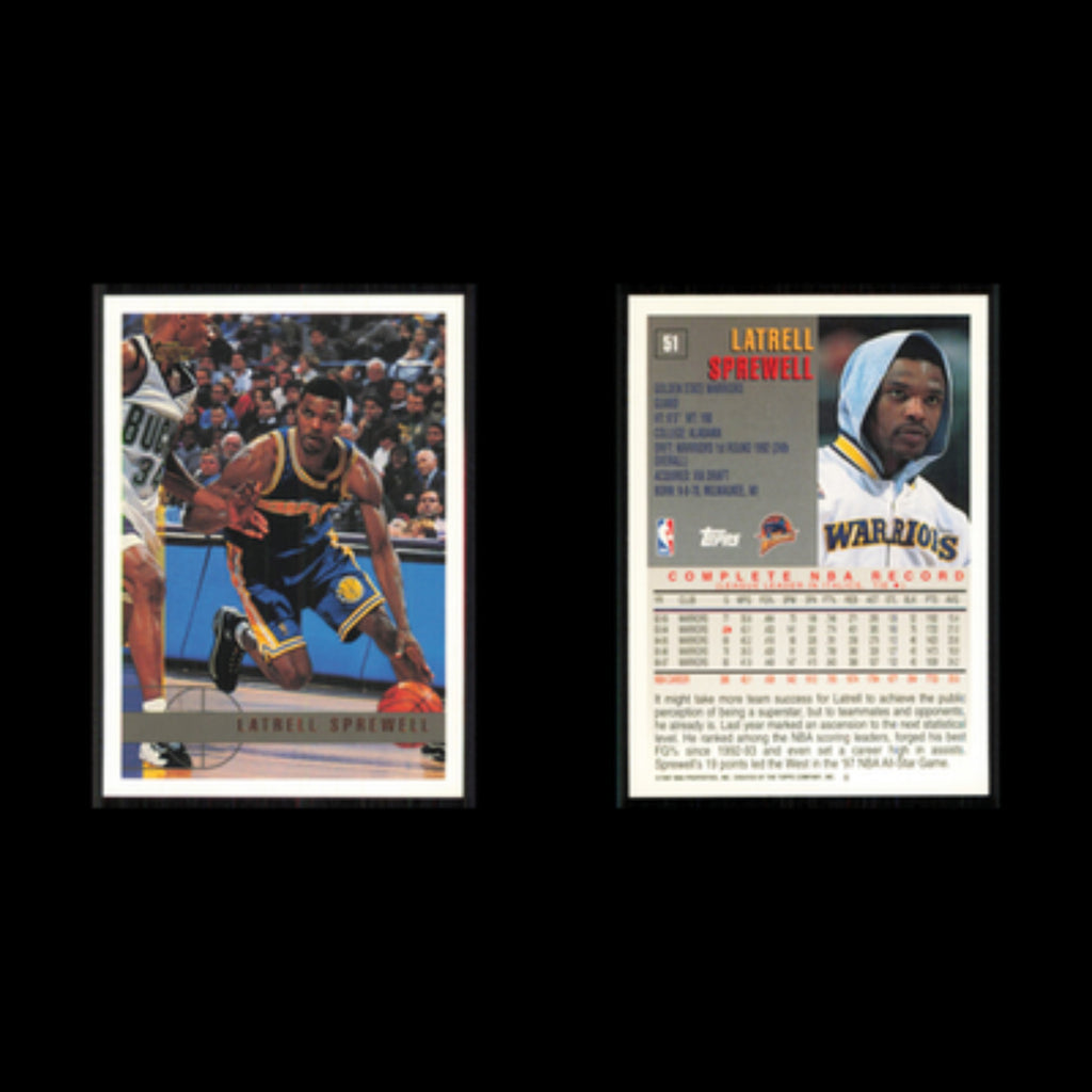 Latrell Sprewell #51 1997 Topps Golden State Warriors Basketball Card NBA NM