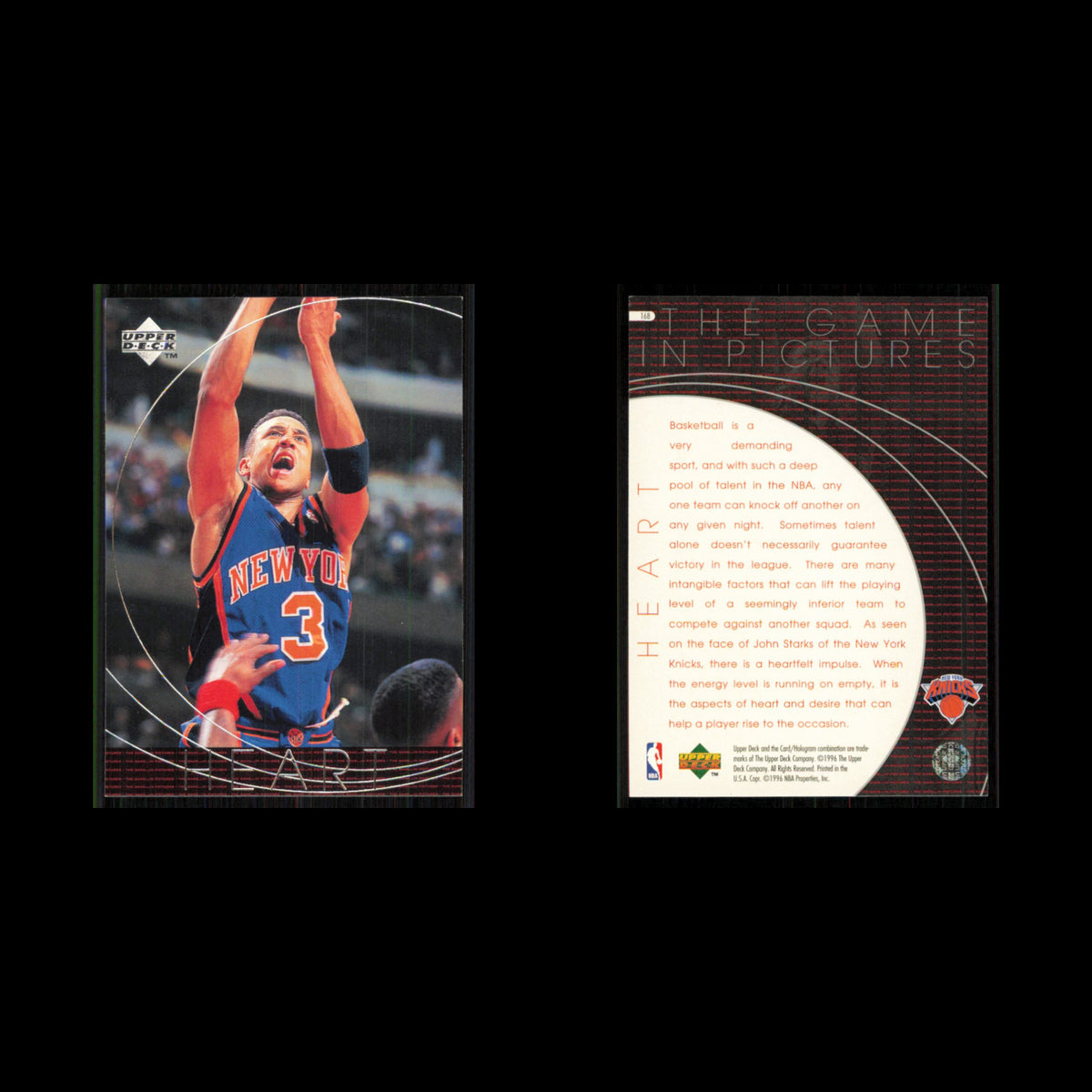 John Starks #168 1996 Upper Deck Collectors Choice New York Knicks Basketball NM