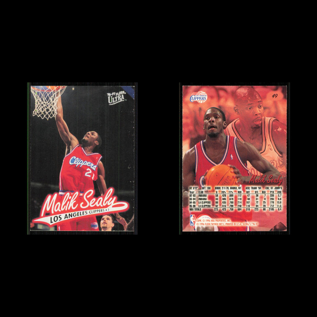 Malik Sealy #49 1996 Fleer Ultra Los Angeles Clippers Basketball Card NBA NM