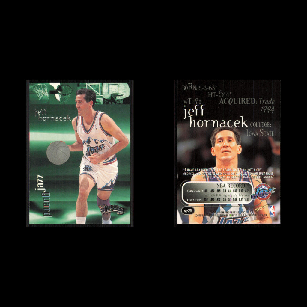 Jeff Hornacek #25 1998 SkyBox Thunder Utah Jazz Basketball Card NBA NM