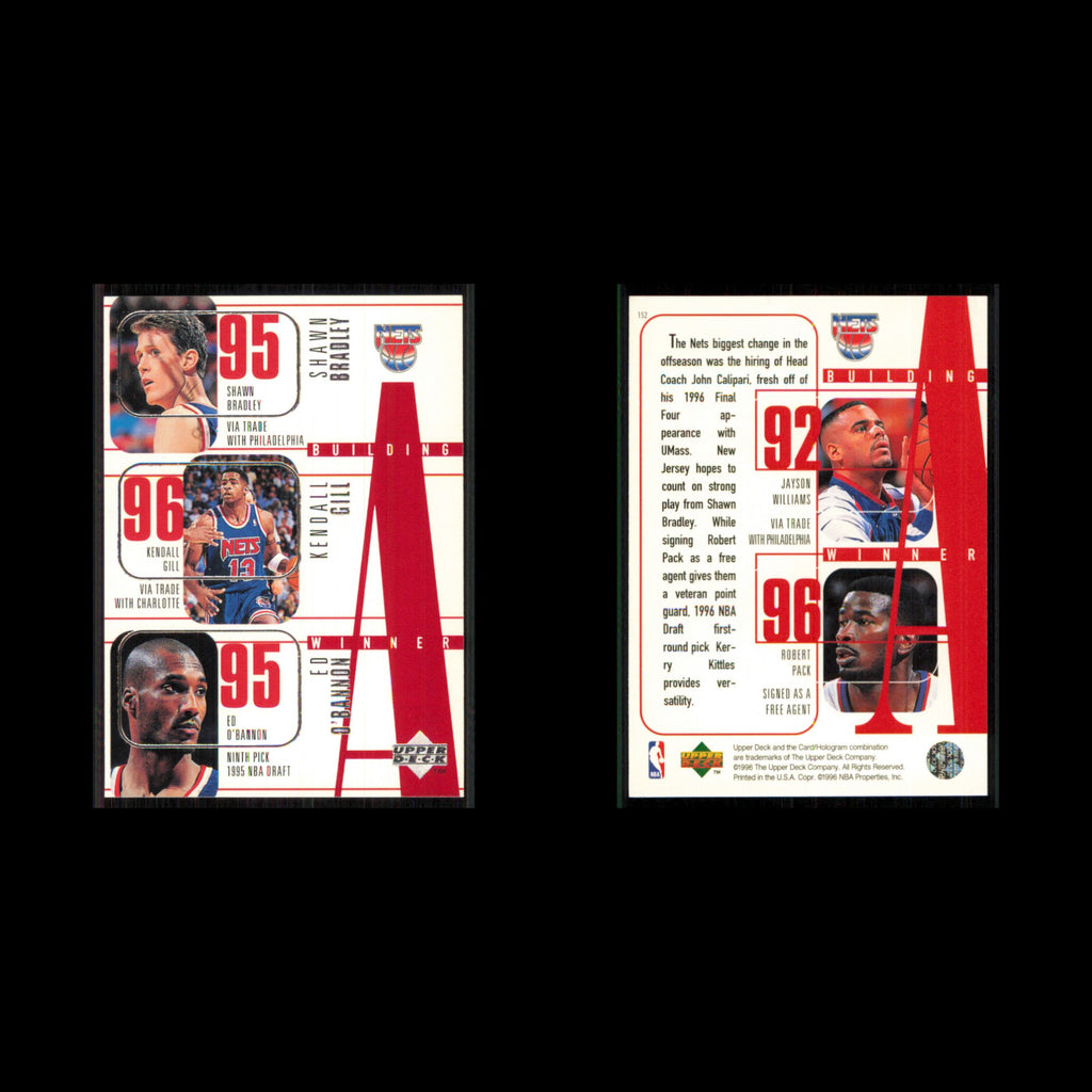 Shawn Bradley/Kendall Gill/Ed OBannon/Robert Pack/Jayson Williams #152 1996 Nets