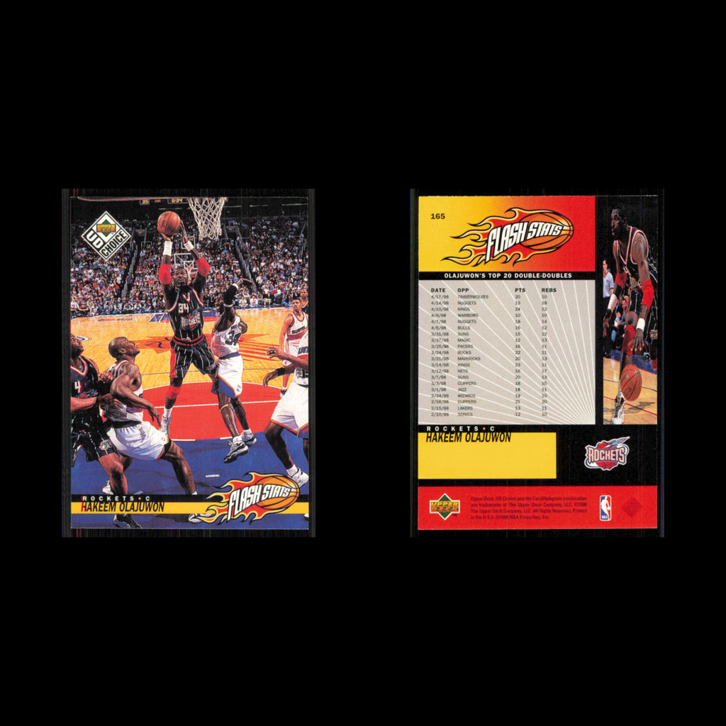 Hakeem Olajuwon #165 1998 Upper Deck Choice Houston Rockets Basketball Card NBA