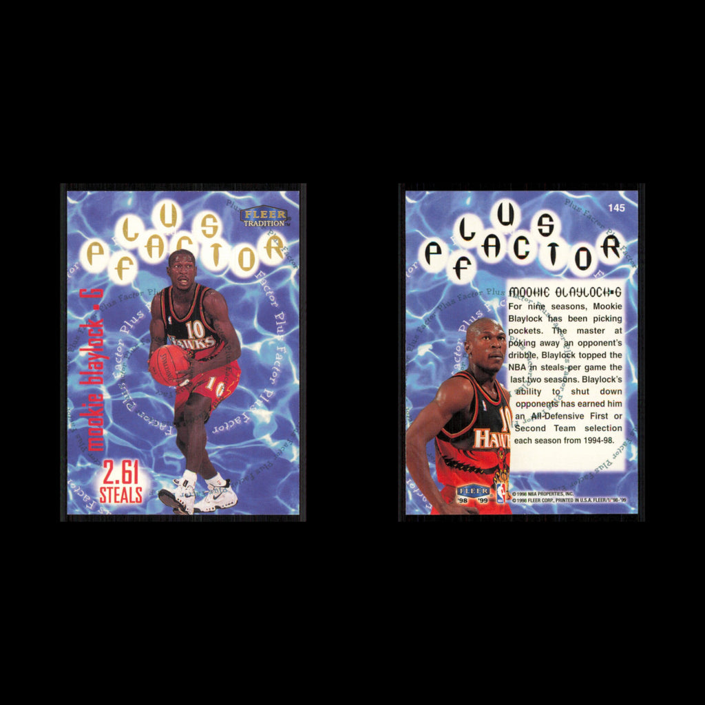 Mookie Blaylock #145 1998 Fleer Tradition Atlanta Hawks Basketball Card NBA NM