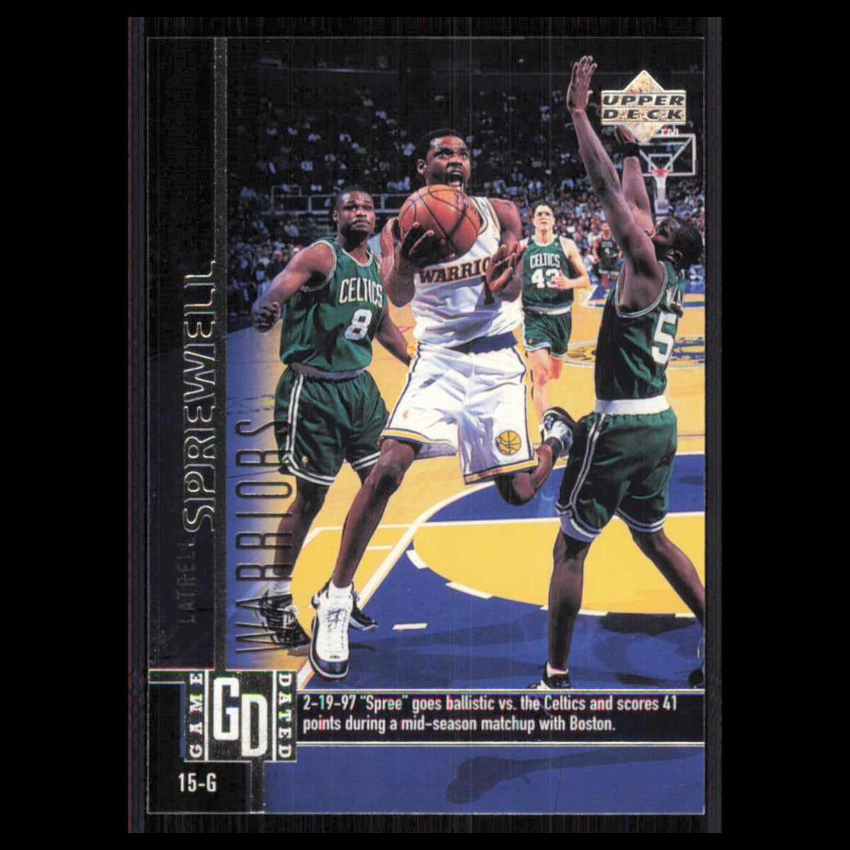 Latrell Sprewell #42 1997 Upper Deck Golden State Warriors Basketball Card NBA